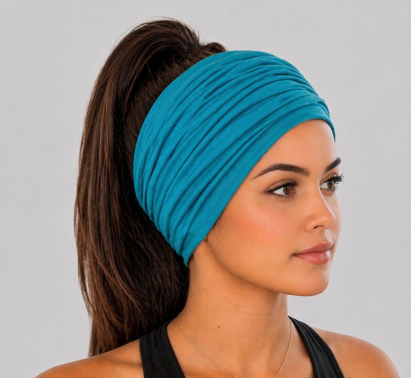 Extra Wide Cotton Scrunch Headband