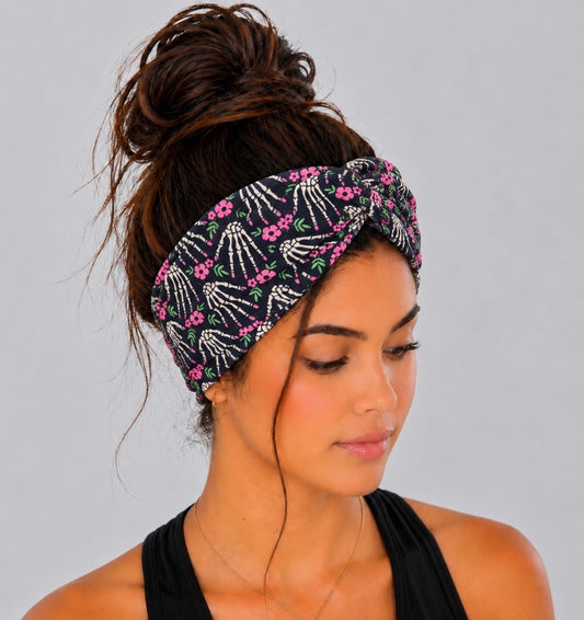 Skeleton Hand Twist Headband