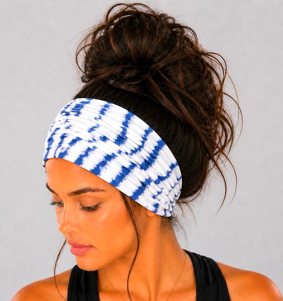 Tie-Dye Extra Wide Knit Scrunch Headband