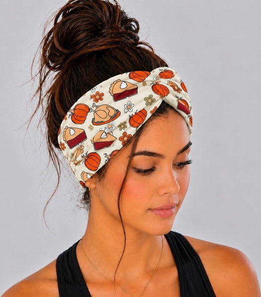 Fall Pumpkin Pie Twist Headband