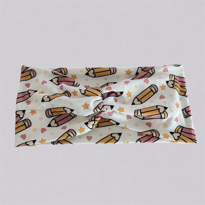 Pencil Back To School Twist Headband
