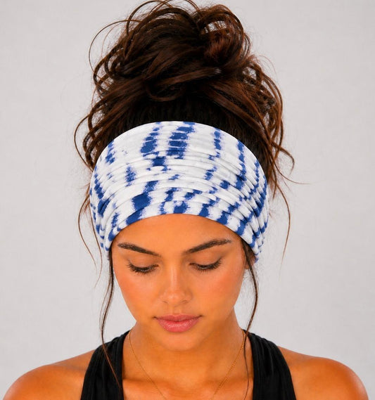 Tie-Dye Extra Wide Knit Scrunch Headband