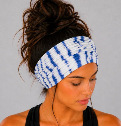 Tie-Dye Extra Wide Knit Scrunch Headband